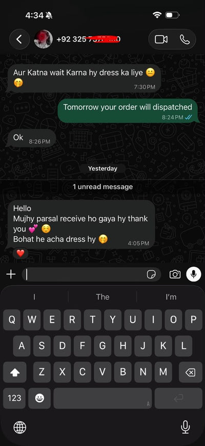 Suzai customer WhatsApp review