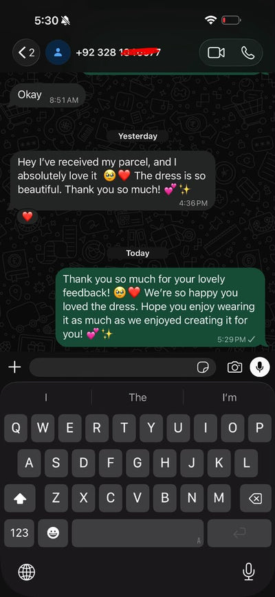 Suzai customer WhatsApp review