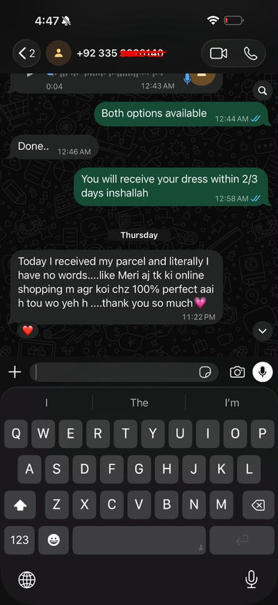 Suzai customer WhatsApp review