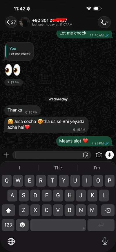 Suzai customer WhatsApp review